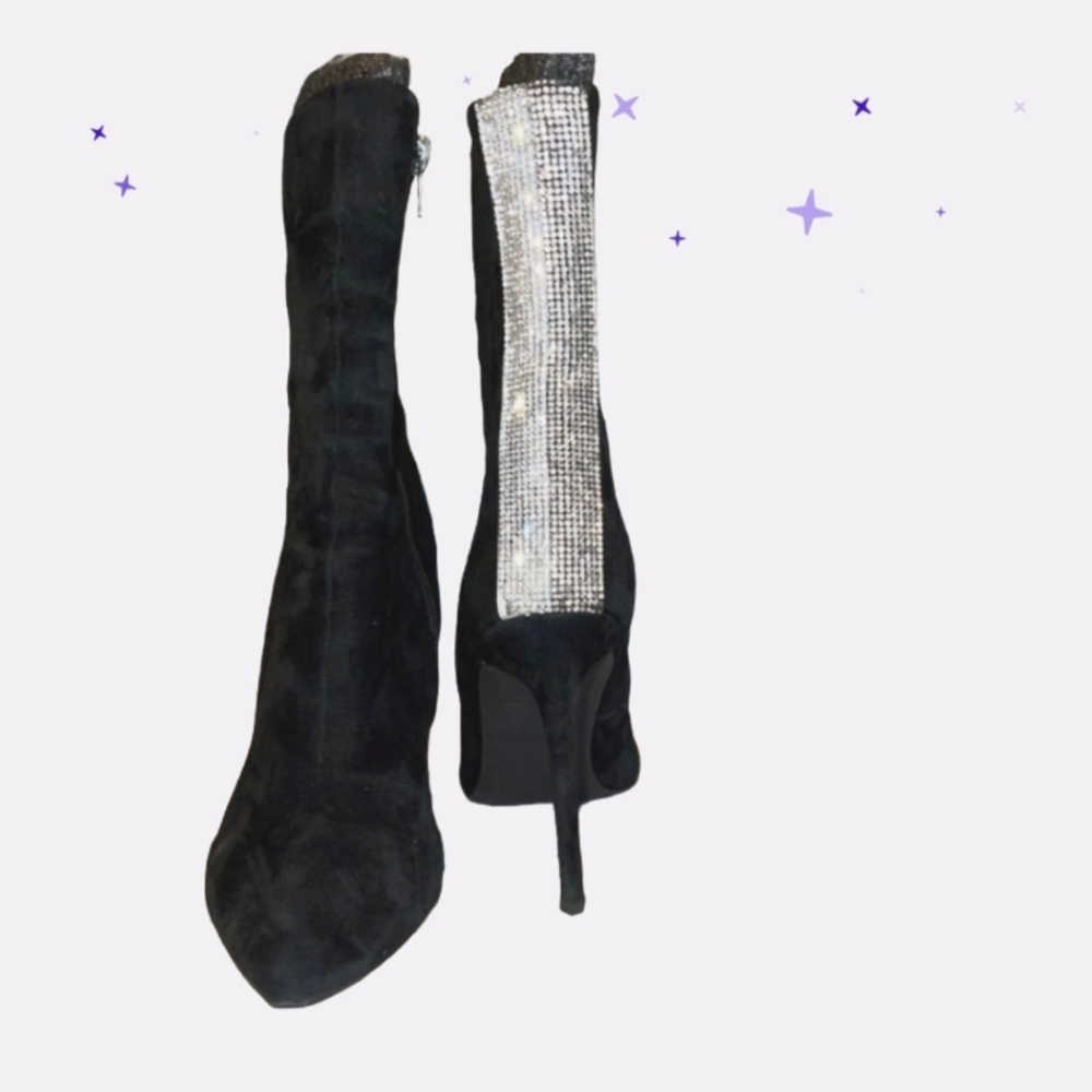 Steve Madden Rhinestone stiletto Ankle Booties.